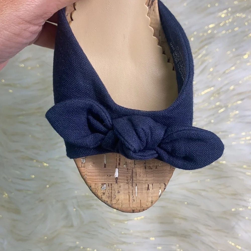 Crown & Ivy - Denim Heeled Slide Shoe Size 7